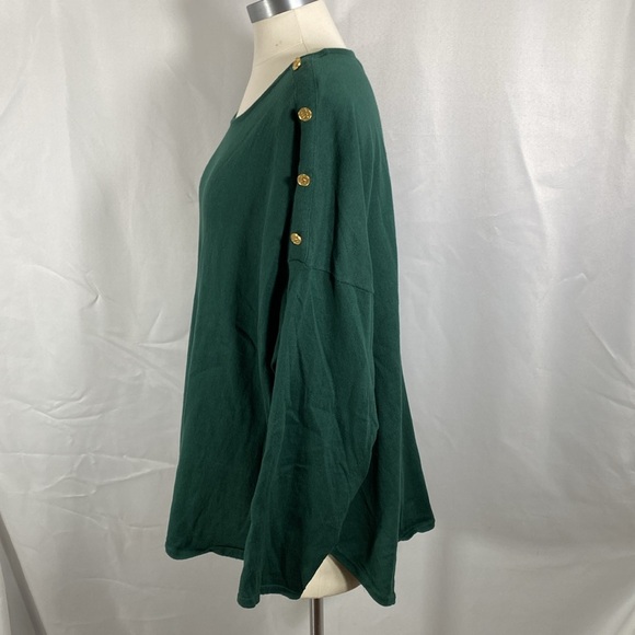 Michael Kors sweater w gold accent buttons. Business casual weekend datenight 3X - Picture 4 of 7